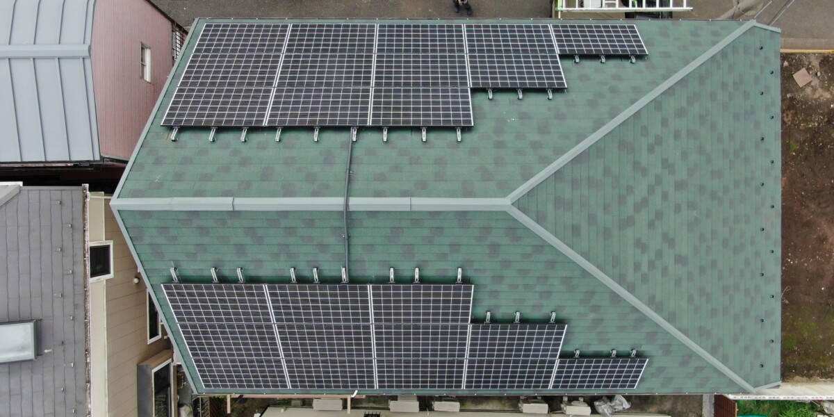 練馬区 屋根カバー工法 太陽光パネル